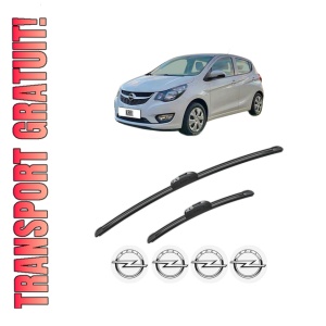 Set stergatoare OPEL KARL (C16) din 2015-2019, pentru parbriz auto, 2 bucati, Bosch Aerotwin Retrofit, din cauciuc siliconat rezistent, 4 Stickere Auto OPEL