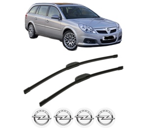 Set stergatoare OPEL VECTRA C Estate (Z02) din 2003-2009, pentru parbriz auto, 2 bucati, Bosch Aerotwin Retrofit, din cauciuc siliconat rezistent, 4 Stickere Auto OPEL v45131
