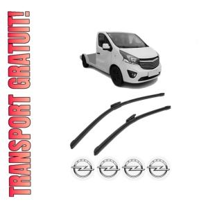 Set stergatoare OPEL VIVARO B Platform/Chassis (X82) din 2014-2019, pentru parbriz auto, 2 bucati, Bosch Aerotwin Multi, din cauciuc siliconat rezistent, 4 Stickere Auto OPEL