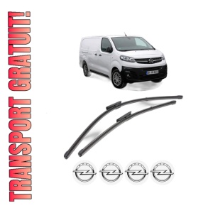 Set stergatoare OPEL VIVARO C Platform Cabin (K0) din 2020-2024, pentru parbriz auto, 2 bucati, Valeo Silencio Xtrm, din cauciuc siliconat rezistent, 4 Stickere Auto OPEL