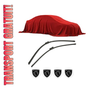 Set stergatoare PEUGEOT 3008 I MPV (0U_) din 2009-2016, pentru parbriz auto, 2 bucati, Bosch Aerotwin, din cauciuc siliconat rezistent, 4 Stickere Auto PEUGEOT