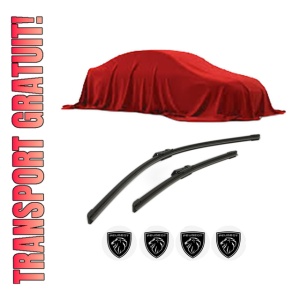 Set stergatoare PEUGEOT 3008 III (KA_, KB_, KC_) din 2023-2024, pentru parbriz auto, 2 bucati, Bosch Aerotwin, din cauciuc siliconat rezistent, 4 Stickere Auto PEUGEOT