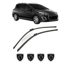 Set stergatoare PEUGEOT 308 SW I Estate Van (4E_) din 2008-2012, pentru parbriz auto, 2 bucati, Bosch Aerotwin, din cauciuc siliconat rezistent, 4 Stickere Auto PEUGEOT v55911