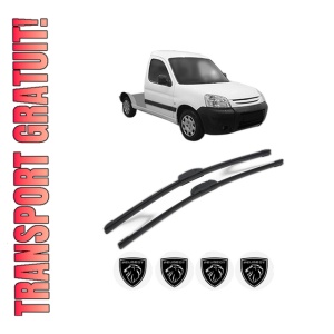 Set stergatoare PEUGEOT PARTNER Platform/Chassis (5_, G_) din 1997-2008, pentru parbriz auto, 2 bucati, Bosch Aerotwin Retrofit, din cauciuc siliconat rezistent, 4 Stickere Auto PEUGEOT