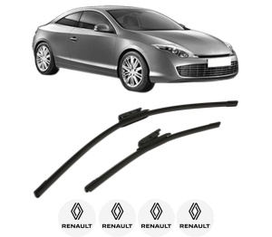 Set stergatoare RENAULT LAGUNA Coupe (DT0/1) din 2008-2015, pentru parbriz auto, 2 bucati, Bosch Aerotwin, din cauciuc siliconat rezistent, 4 Stickere Auto RENAULT v54831