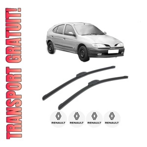 Set stergatoare RENAULT MEGANE I (BA0/1_) din 1996-2001, pentru parbriz auto, 2 bucati, Bosch Aerotwin Retrofit, din cauciuc siliconat rezistent, 4 Stickere Auto RENAULT