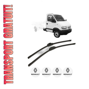 Set stergatoare RENAULT TRUCKS MASCOTT Platform/Chassis din 1999-2013, pentru parbriz auto, 2 bucati, Bosch Aerotwin Retro Truck, din cauciuc siliconat rezistent, 4 Stickere Auto RENAULT TRUCKS