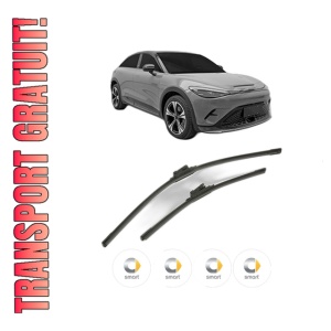 Set stergatoare SMART #3 din 2023, pentru parbriz auto, 2 bucati, Bosch Aerotwin, din cauciuc siliconat rezistent, 4 Stickere Auto SMART