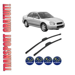 Set stergatoare SUBARU IMPREZA Saloon (GD) din 2000-2005, pentru parbriz auto, 2 bucati, Bosch Aerotwin Retrofit, din cauciuc siliconat rezistent, 4 Stickere Auto SUBARU