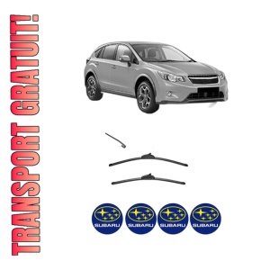 Set stergatoare SUBARU XV (_GP_) din 2012-2017, pentru parbriz auto, 2 bucati, Valeo Silencio, din cauciuc siliconat rezistent, 4 Stickere Auto SUBARU