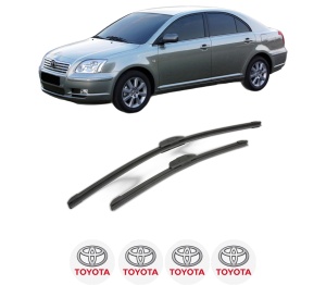 Set stergatoare TOYOTA AVENSIS (_T25_) din 2003-2008, pentru parbriz auto, 2 bucati, Bosch Aerotwin Retrofit, din cauciuc siliconat rezistent, 4 Stickere Auto TOYOTA v45671