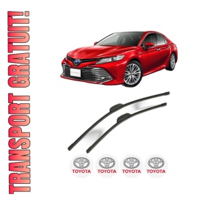 Set stergatoare TOYOTA CAMRY (_V7_, _VA7_, _VH7_) din 2017, pentru parbriz auto, 2 bucati, Bosch Aerotwin Retrofit, din cauciuc siliconat rezistent, 4 Stickere Auto TOYOTA