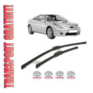 Set stergatoare TOYOTA CELICA Coupe (_T23_) din 1999-2005, pentru parbriz auto, 2 bucati, Bosch Aerotwin Retrofit, din cauciuc siliconat rezistent, 4 Stickere Auto TOYOTA