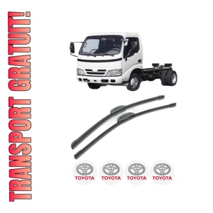 Set stergatoare TOYOTA DYNA Platform/Chassis (KD_, LY_, _Y2_, _U3_, _U4_, _U6_, _U8 din 2001-2006, pentru parbriz auto, 2 bucati, Bosch Aerotwin Retrofit, din cauciuc siliconat rezistent, 4 Stickere Auto TOYOTA