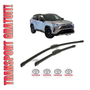 Set stergatoare TOYOTA RAV 4 V VAN (_A5_, _H5_) din 2018, pentru parbriz auto, 2 bucati, Bosch Aerotwin Retrofit, din cauciuc siliconat rezistent, 4 Stickere Auto TOYOTA