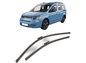 Set stergatoare Volkswagen CADDY IV Box Body/MPV (SAA, SAH) din 2015-2020, pentru parbriz auto, 2 bucati, Valeo Silencio Xtrm, din cauciuc siliconat rezistent, 4 Stickere Auto Volkswagen - Img 2