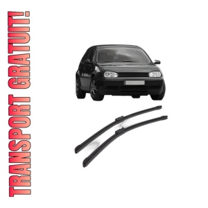 Set stergatoare Volkswagen GOLF IV Van (1J1) din 1997-2004, pentru parbriz auto, 2 bucati, Bosch Aerotwin, din cauciuc siliconat rezistent, 4 Stickere Auto Volkswagen - Img 1