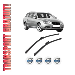 Set stergatoare VOLVO V70 III (135) din 2007-2016, pentru parbriz auto, 2 bucati, Bosch Aerotwin Multi, din cauciuc siliconat rezistent, 4 Stickere Auto VOLVO