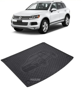 Set tavita portbagaj Volkswagen Touareg II SUV 02.2010 - 03.2018 si 4 stickere rotunde Volkswagen accesorii pentru autoturismul tau - masina v4170