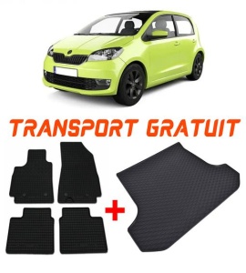 Skoda Citigo din 10.2011 - 2019 Hatchback *2 , Set Covorase + tavita portbagaj auto accesorii pentru autoturismul tau - masina v1356