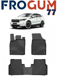 Skoda Enyaq IV Din 04.2021 - Prezent, Suv , Set Covorase Auto Tip Tavita Premium 3D, din cauciuc accesorii pentru autoturismul tau - masina v163686