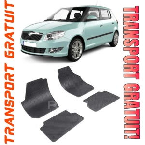 Skoda Fabia II fabricat din 03.2007 - 10.2014, Hatchback, set covorase auto dedicate, din cauciuc 100% Premium