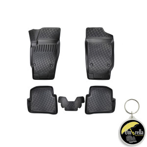 Skoda Fabia III 2015-2021 Set 5 covorase auto din cauciuc tip tavita premium line 3D accesorii pentru autoturismul tau - masina v242692