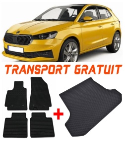 Skoda Fabia IV din 2021 - Prezent Hatchback *1 , Set Covorase + tavita portbagaj auto accesorii pentru autoturismul tau - masina v2972