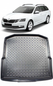 Skoda Octavia III Combi din 05.2013 - 05.2020, Tavita Pentru Portbagaj Lux Premium Dedicata, Portbagaj Inferior *2 accesorii pentru autoturismul tau - masina v202595