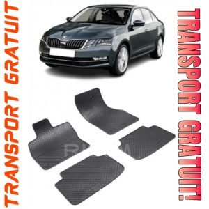 Skoda Octavia III fabricat din 02.2013 - 05.2020, Sedan, set covorase auto dedicate, din cauciuc 100% Premium