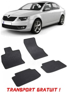 Skoda Octavia III, Hatchback, fabricat din 02.2013 - 05.2020, set covorase auto dedicate, din cauciuc 100% Premium - Transport Gratuit accesorii pentru autoturismul tau - masina v37803