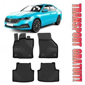 Skoda Octavia IV Din 06.2020 - Prezent, Sedan , Set Covorase Auto Tip Tavita Premium 3D, din cauciuc