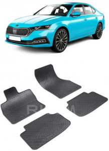 Skoda Octavia IV fabricat din 06.2020 - Prezent, Sedan, set covorase auto dedicate, din cauciuc 100% Premium accesorii pentru autoturismul tau - masina v151062