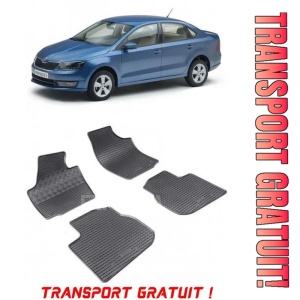Skoda Rapid, Sedan, fabricat din 10.2012 - 03.2019, set covorase auto dedicate, din cauciuc 100% Premium - Transport Gratuit