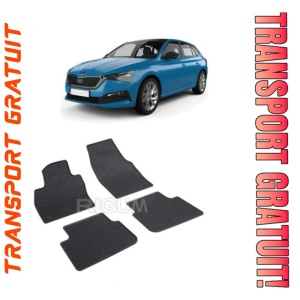 Skoda Scala, Hatchback, fabricat din 04.2019 - Prezent, set covorase auto dedicate, din cauciuc 100% Premium
