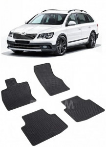 Skoda Superb III, Combi, fabricat din 09.2015 - Prezent, set covorase auto dedicate, din cauciuc 100% Premium accesorii pentru autoturismul tau - masina v154356