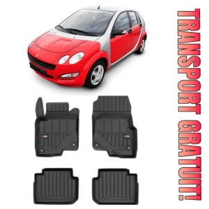 Smart Forfour I Din 2004 - 2006, Hatchback , Set Covorase Auto Tip Tavita Premium 3D, din cauciuc