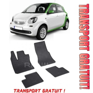 Smart Forfour II, Hatchback, fabricat din 2014 - Prezent, set covorase auto dedicate, din cauciuc 100% Premium - Transport Gratuit