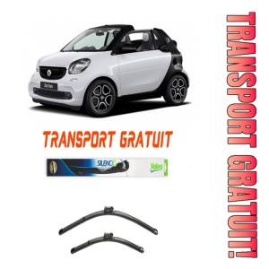 Stergatoare Smart Cabrio Set 2 stergatoare parbriz pentru parbriz pentru Smart Cabrio fabricat in perioada 2000 - 2004, breloc Hella (52.5 cm / 52.5 cm)
