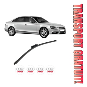 Stergator lamela spate AUDI A4 B8 (8K2) din 2008 - 2015, pentru luneta auto, Bosch Aerotwin, din cauciuc siliconat rezistent, 4 Stickere Auto AUDI