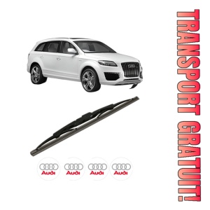 Stergator lamela spate AUDI Q7 Van (4LB) din 2006 - 2015, pentru luneta auto, Bosch Twin, din cauciuc siliconat rezistent, 4 Stickere Auto AUDI