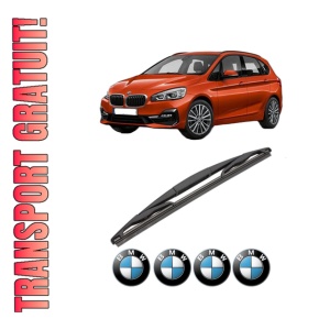 Stergator lamela spate BMW Seria 2 Gran Tourer (F46) din 2014 - 2018, pentru luneta auto, Valeo Silencio, din cauciuc siliconat rezistent, 4 Stickere Auto BMW