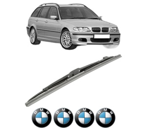 Stergator lamela spate BMW Seria 3 Touring (E46) din 1999 - 2005, pentru luneta auto, Bosch Twin, din cauciuc siliconat rezistent, 4 Stickere Auto BMW v26536