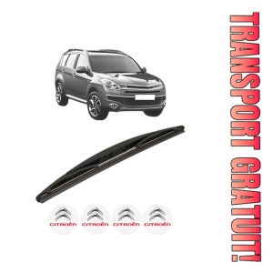 Stergator lamela spate CITROEN C-CROSSER ENTERPRISE (VU_, VV_) din 2009, pentru luneta auto, Bosch Twin, din cauciuc siliconat rezistent, 4 Stickere Auto CITROEN