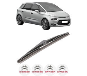 Stergator lamela spate CITROEN C4 GRAND PICASSO II (DA_, DE_) din 2013 - 2018, pentru luneta auto, Bosch Twin, din cauciuc siliconat rezistent, 4 Stickere Auto CITROEN v26356