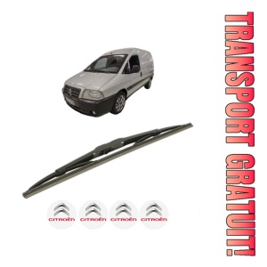 Stergator lamela spate CITROEN JUMPY II Platform/Chassis din 2006 - 2016, pentru luneta auto, Bosch Twin, din cauciuc siliconat rezistent, 4 Stickere Auto CITROEN