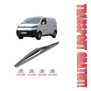 Stergator lamela spate CITROEN JUMPY III Van (V_) din 2016 - 2022, pentru luneta auto, Bosch Twin, din cauciuc siliconat rezistent, 4 Stickere Auto CITROEN - Img 1