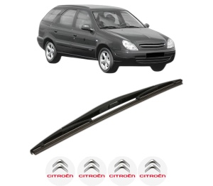 Stergator lamela spate CITROEN XSARA Break (N2) din 1997 - 2005, pentru luneta auto, Bosch Twin, din cauciuc siliconat rezistent, 4 Stickere Auto CITROEN v27751