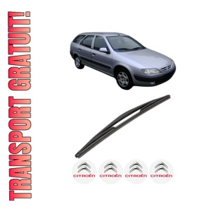 Stergator lamela spate CITROEN XSARA Estate Van din 1999 - 2005, pentru luneta auto, Valeo Silencio, din cauciuc siliconat rezistent, 4 Stickere Auto CITROEN