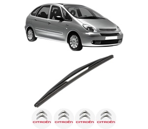 Stergator lamela spate CITROEN XSARA PICASSO (N68) din 1999 - 2012, pentru luneta auto, Valeo Silencio, din cauciuc siliconat rezistent, 4 Stickere Auto CITROEN v20356